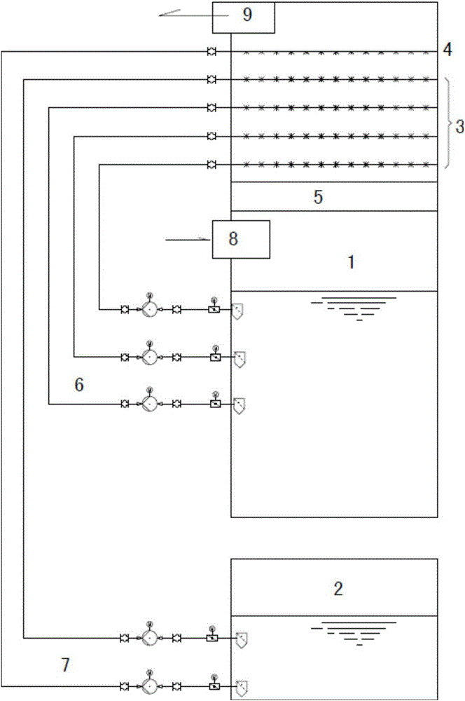 Double-tower bidirectional-spray multicycle desulfurization absorbing tower