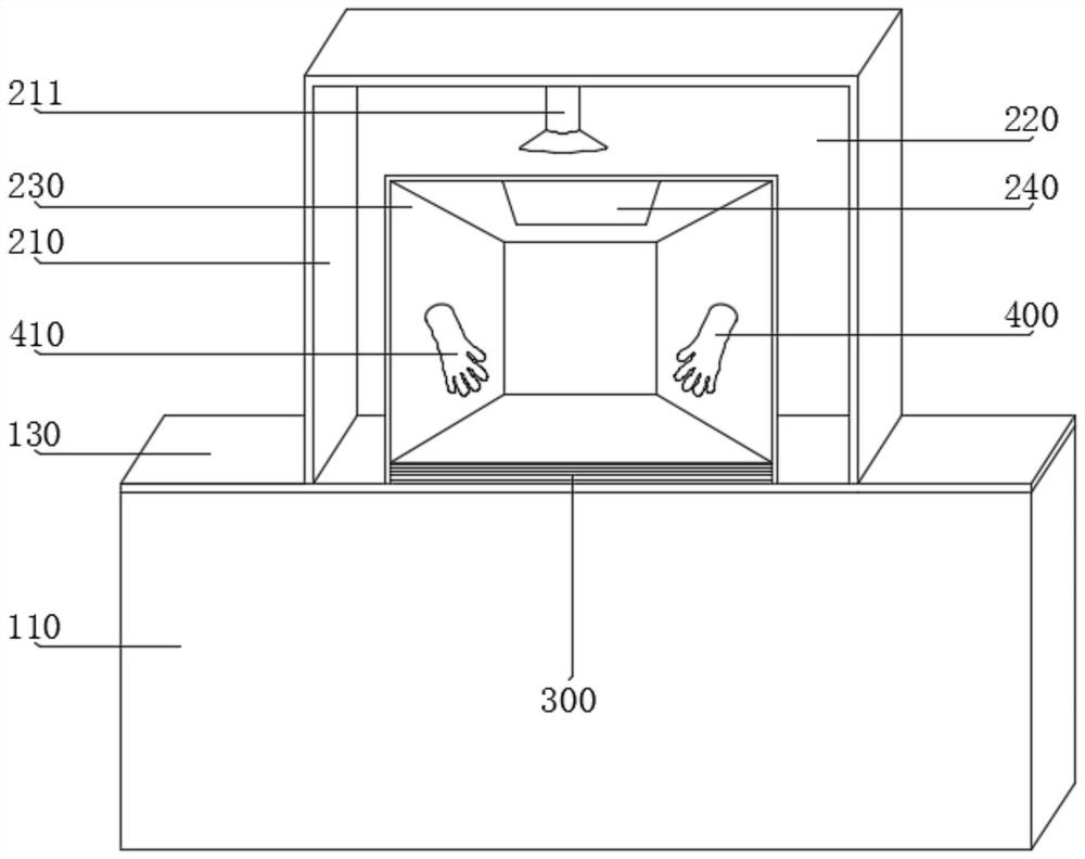 Radionuclide operating table capable of displaying radioactive contamination