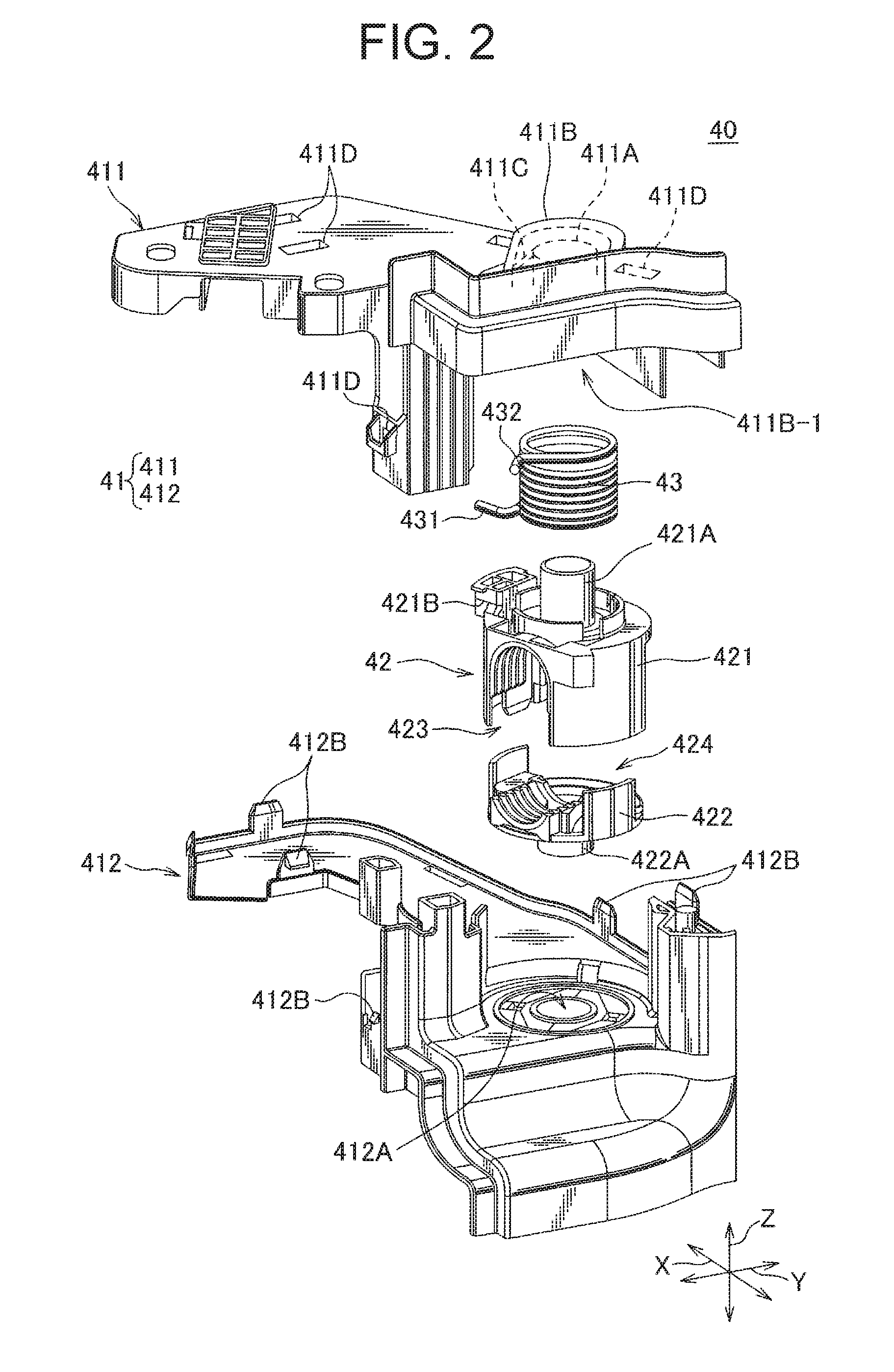 Curvature restraining member and power feeding device