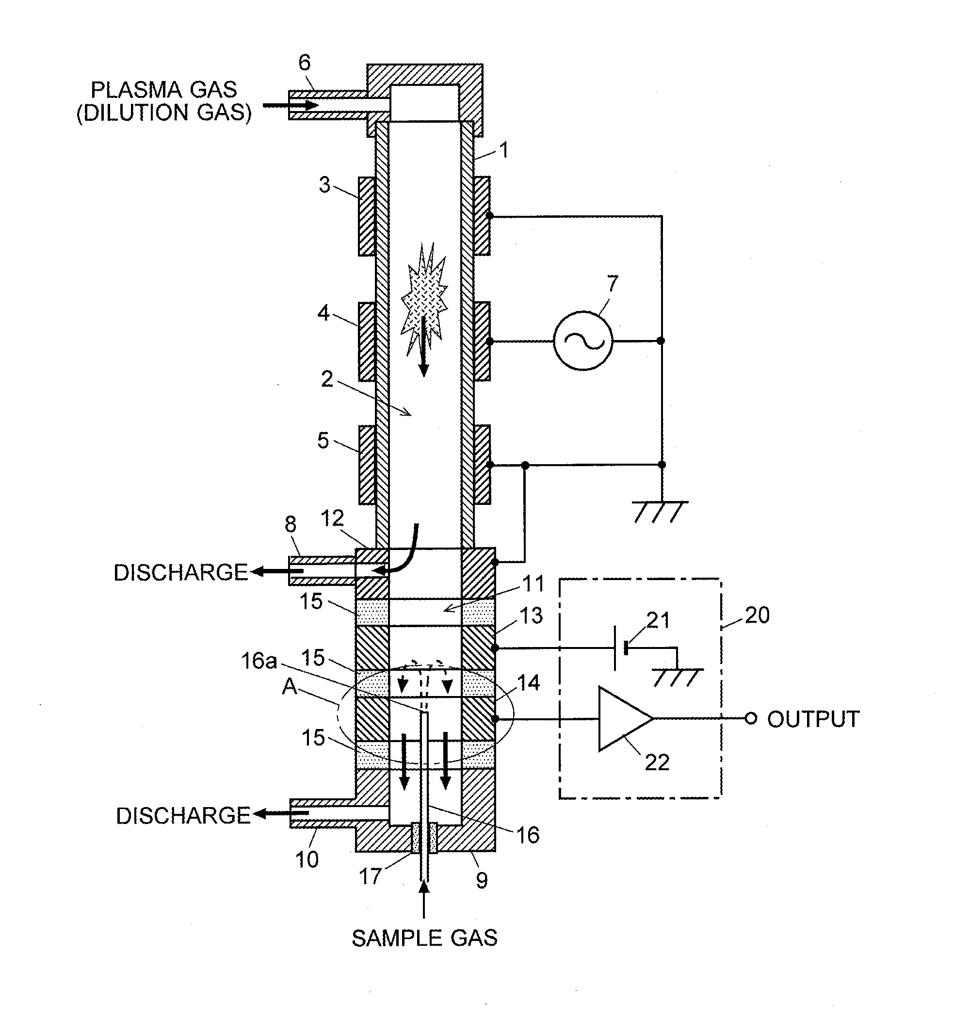 Dielectric barrier discharge ionization detector and method for tuning the same