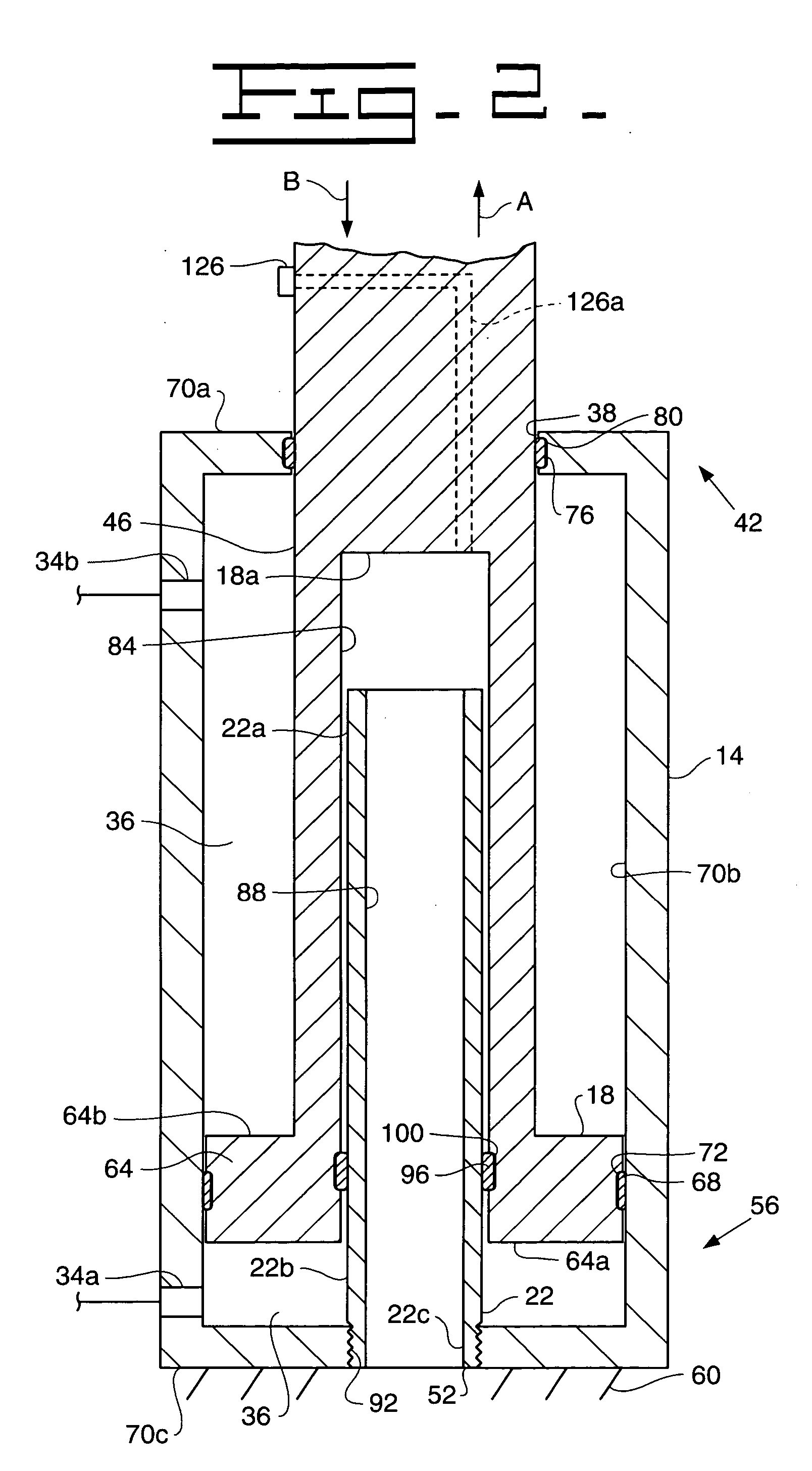 Cylinder with internal pushrod