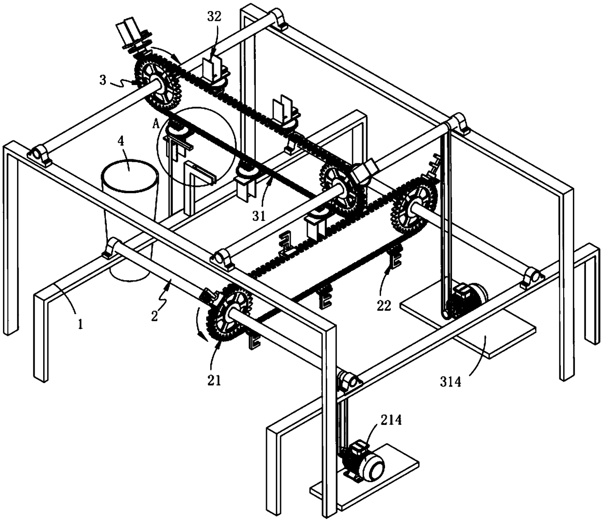 Automatic fiber arranging device