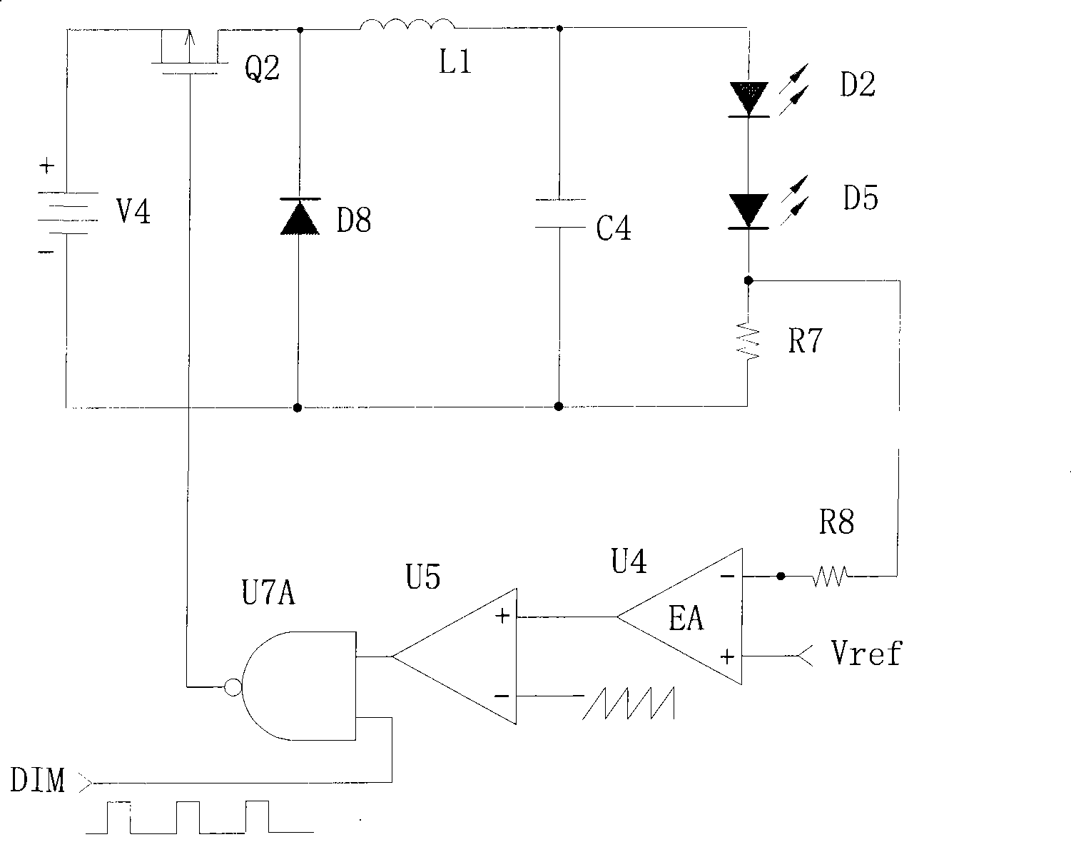 LED driving circuit and secondary side controller thereof