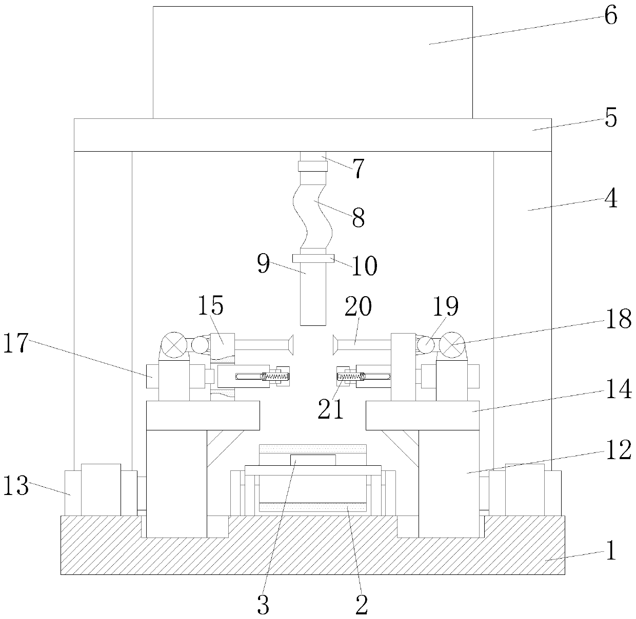 Leakage-proof glass fiber powder filling device