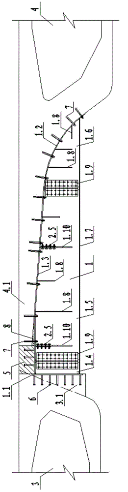 Rigid connection construction and contraction technology of shear beam for splicing prestressed concrete box girders