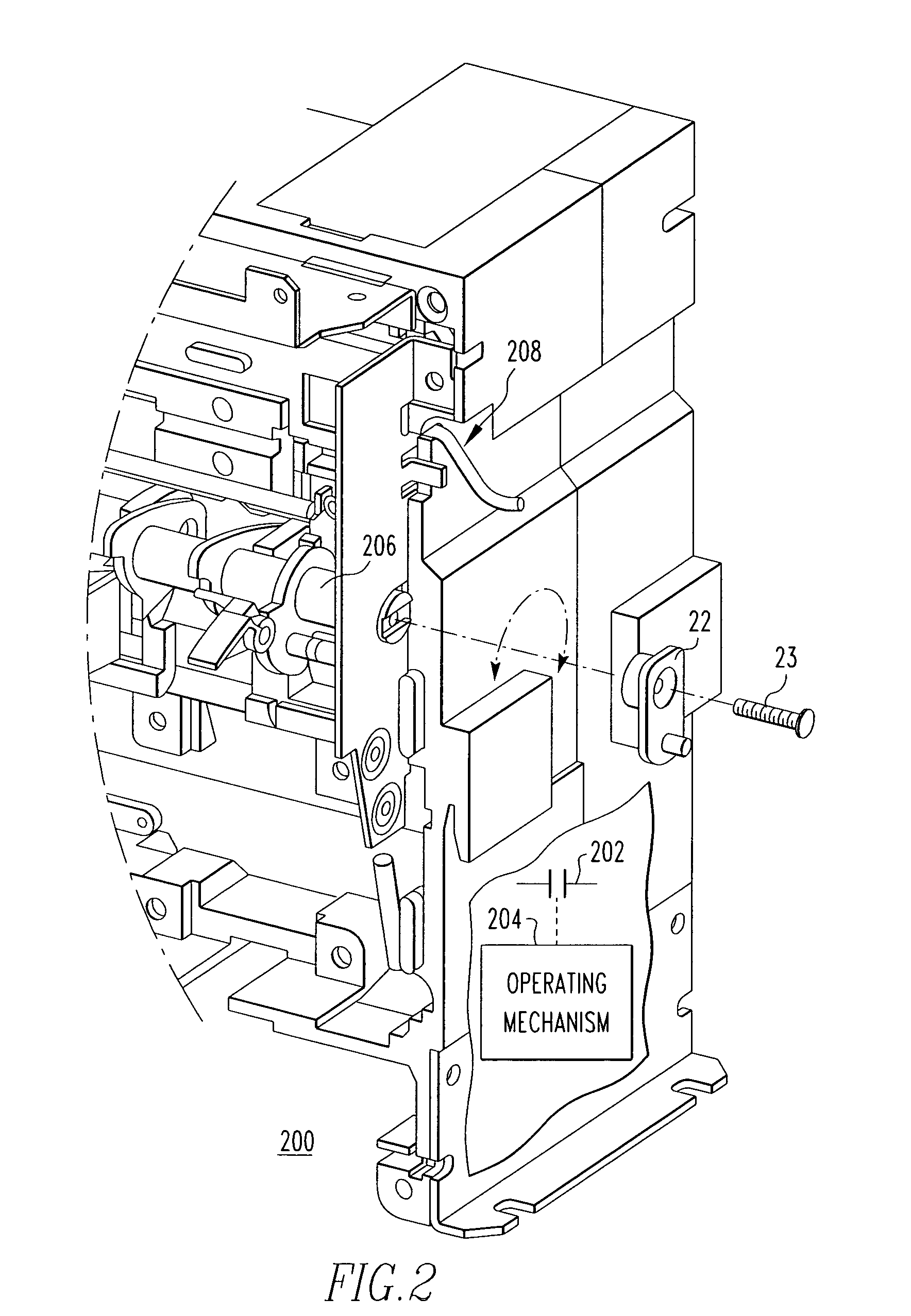 Door interlock assembly and draw-out circuit breaker assembly employing the same