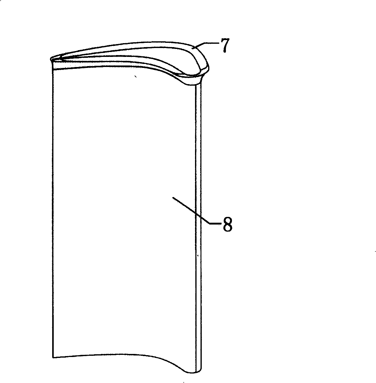 Blade tip alula of turbine or steam turbine moving-blade