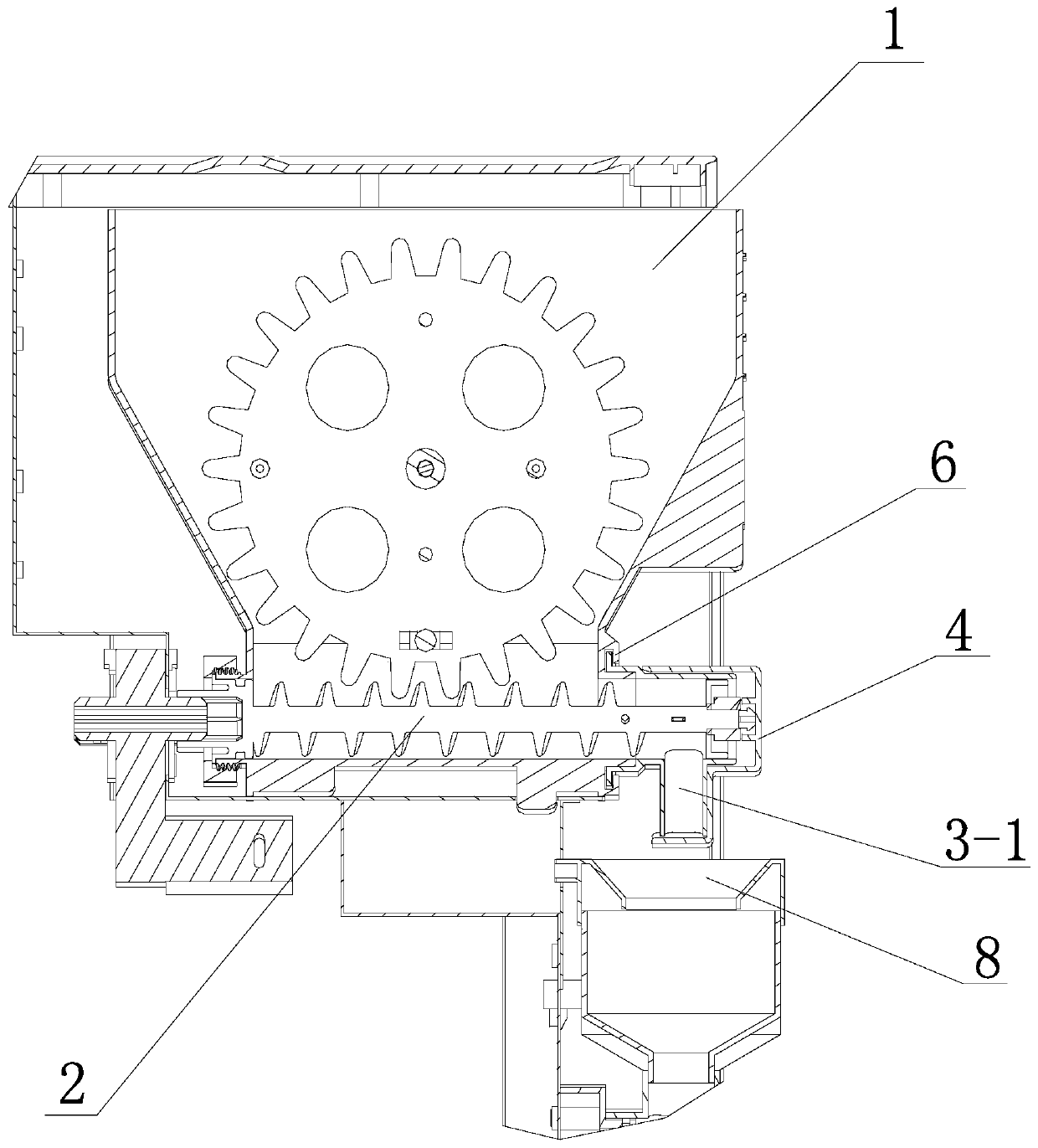 Powder box of beverage machine