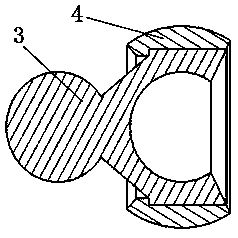 Flexible bending tube die of ball-and-socket joint structure