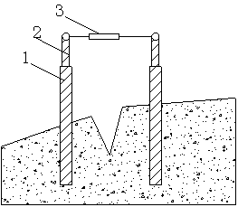 Crack opening two-direction deformation monitoring structure and measurement method