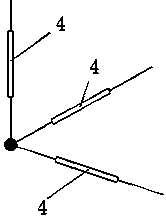 Crack opening two-direction deformation monitoring structure and measurement method