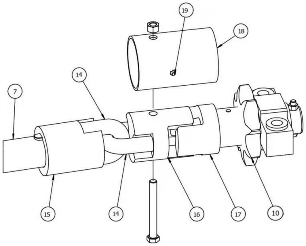 Rail type revolution driving mechanism of bin discharger