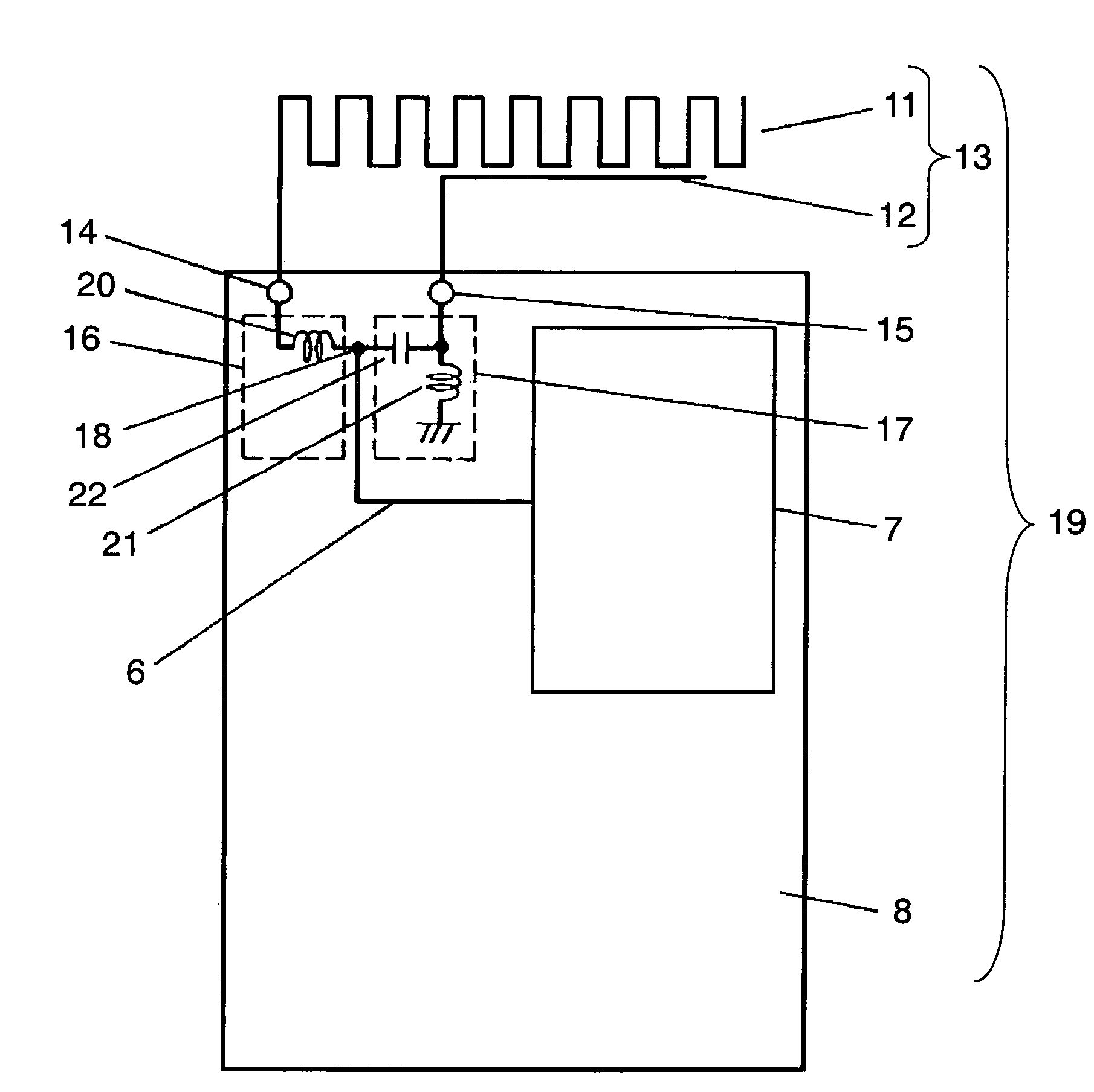 Wireless device having antenna