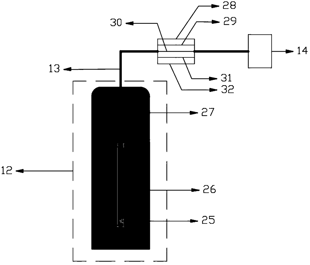 Combined testing device and method for measuring matrix suction and thermal conductivity of unsaturated soil