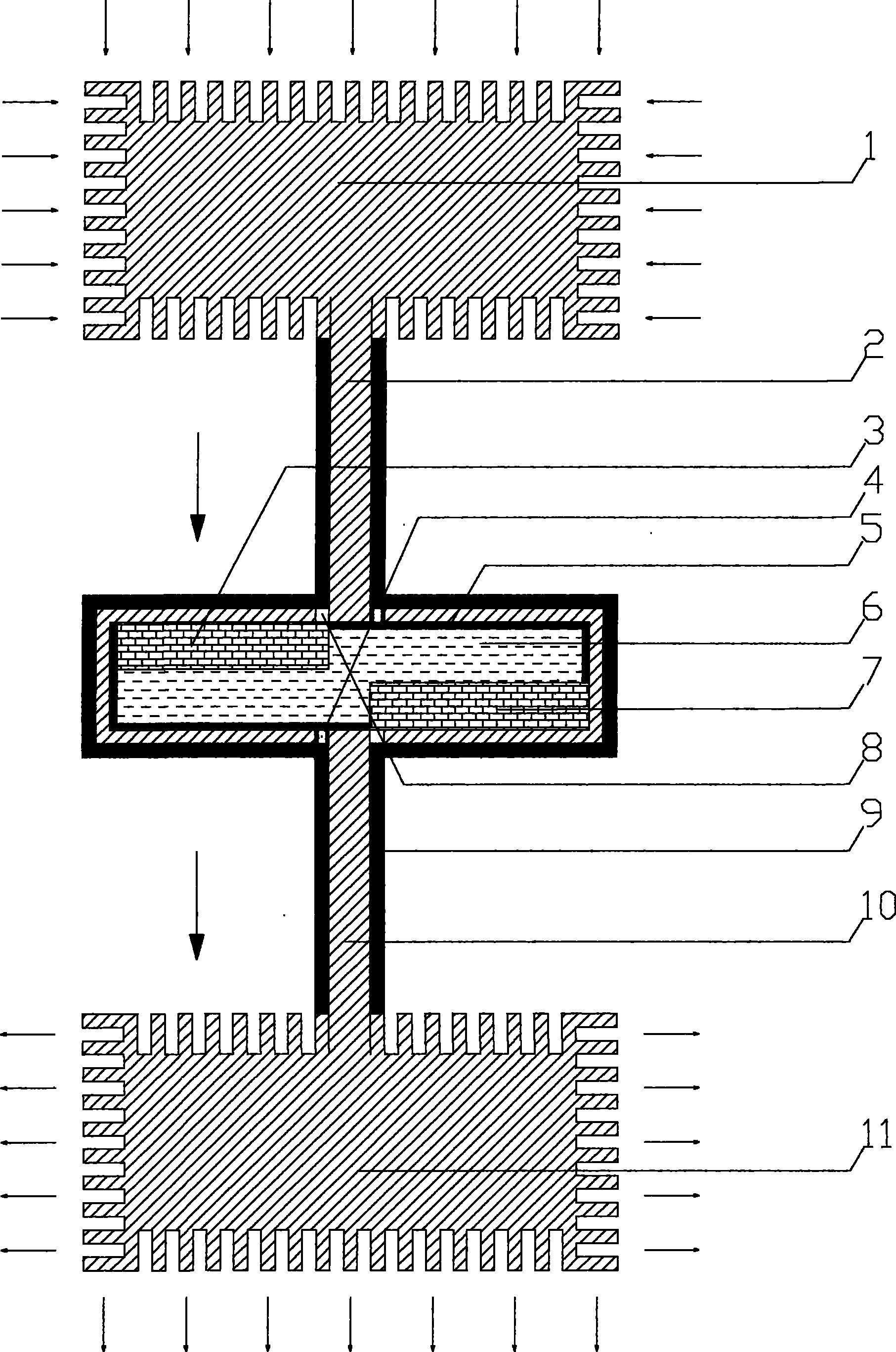 Method and device for generating power by using temperature difference