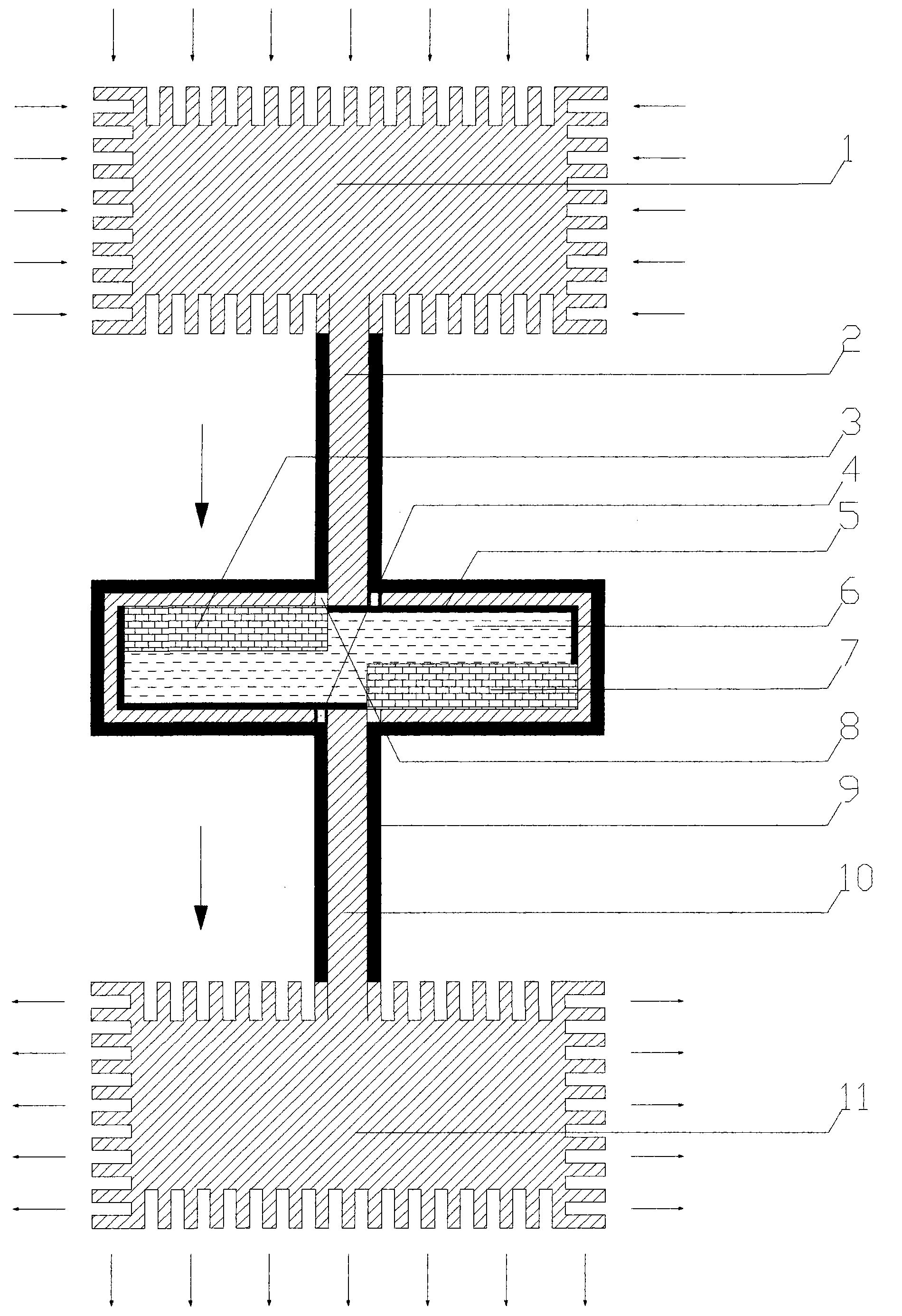 Method and device for generating power by using temperature difference