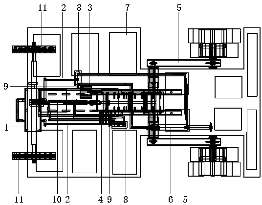 Automatic adjusting device for chassis height of agricultural machinery