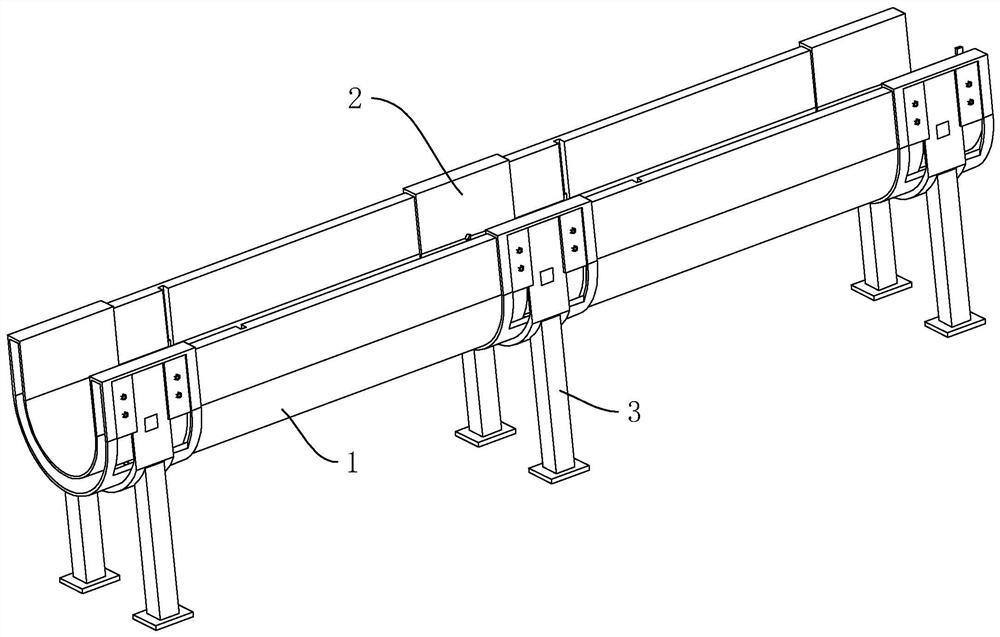 Anti-seepage aqueduct structure for water conservancy project and construction method thereof