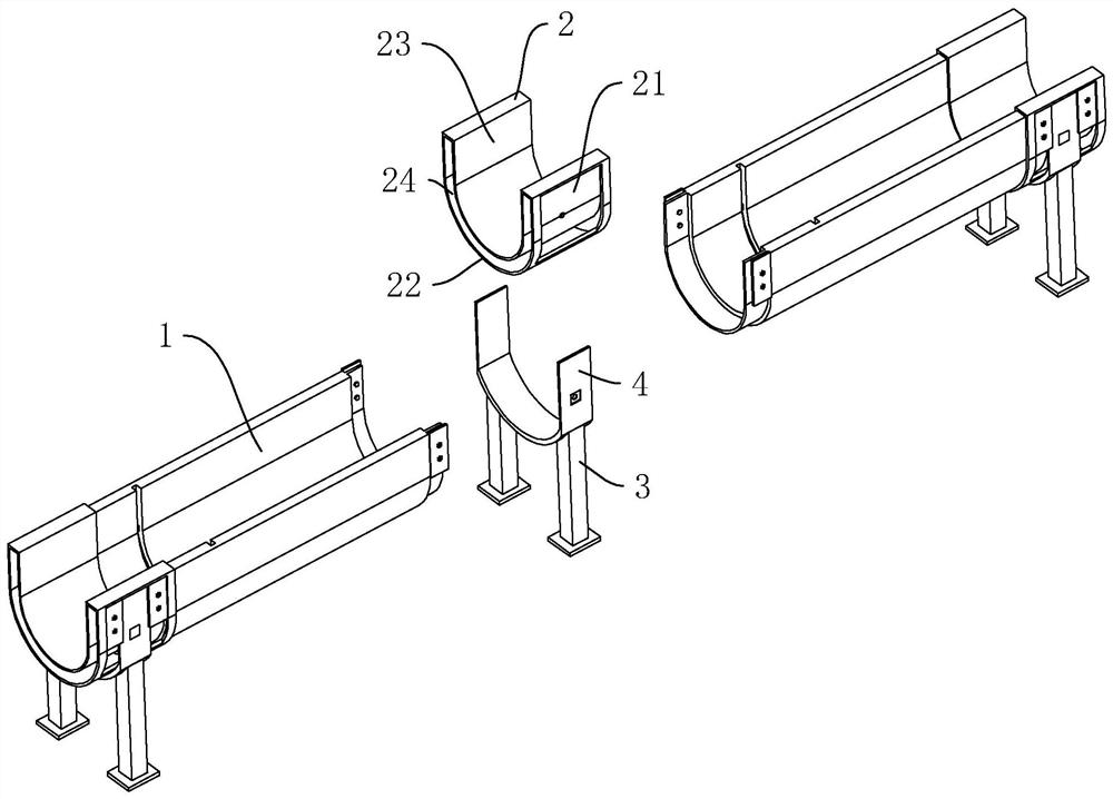 Anti-seepage aqueduct structure for water conservancy project and construction method thereof