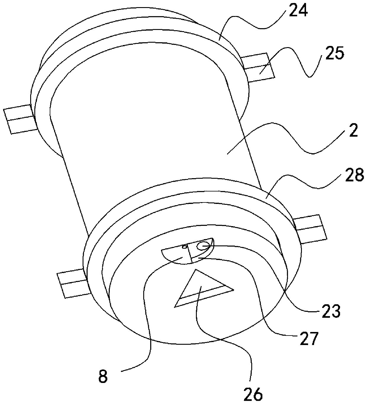 Cleaning and disinfecting device for anterior rhinoscope for ear-nose-throat examination