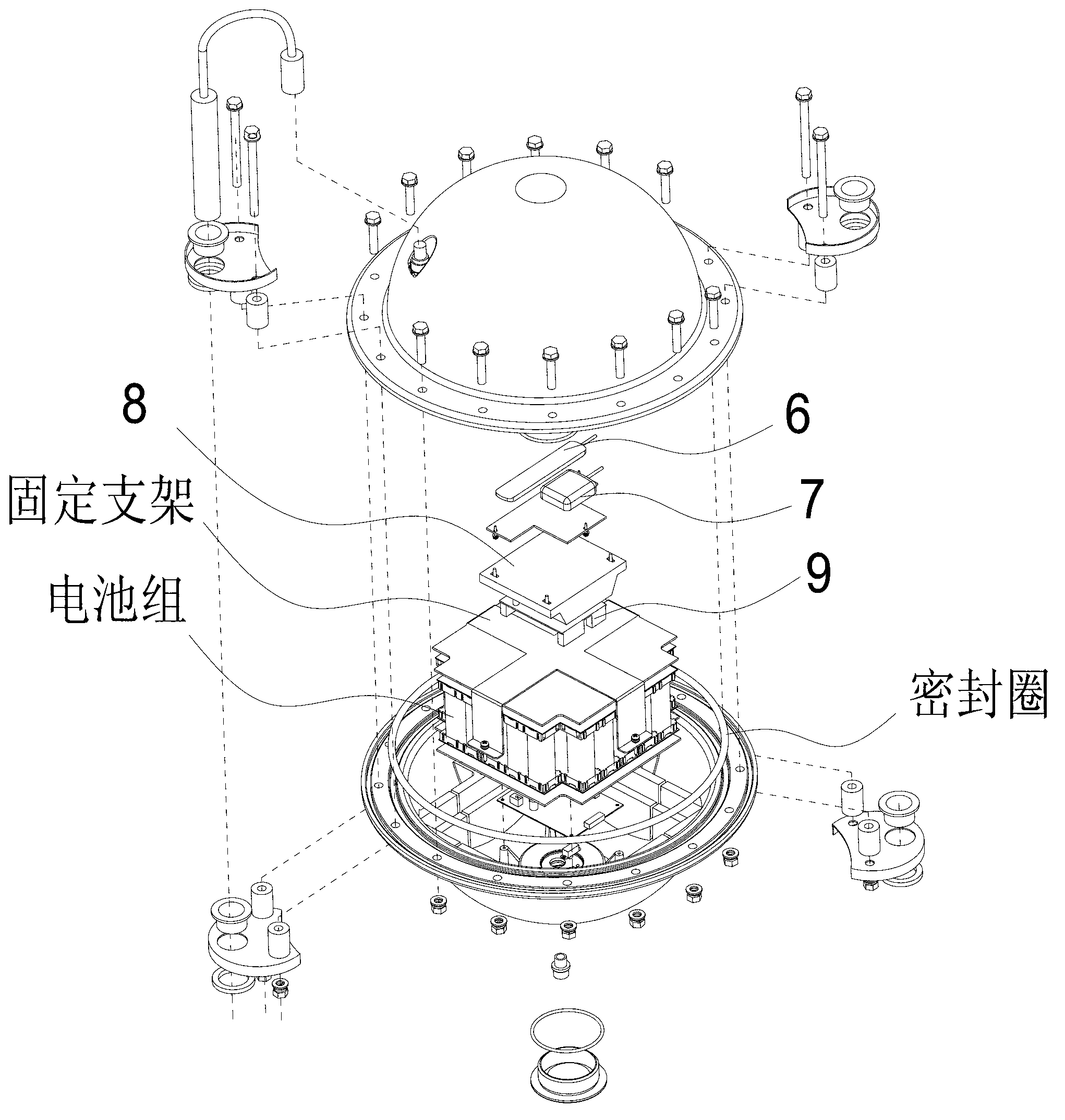 Alarming floater device for chemical leakage