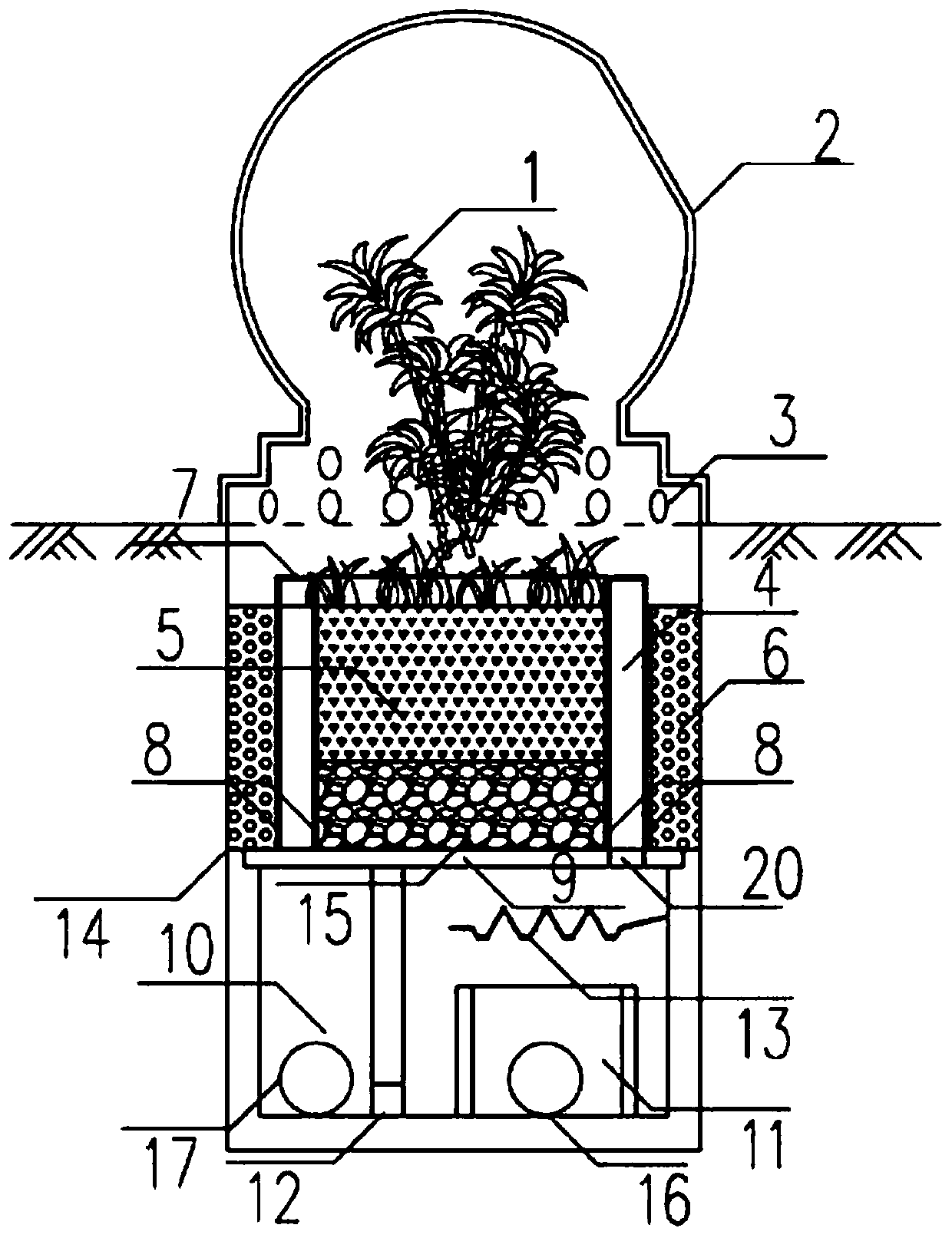 A vehicle resistance device capable of pre-treating rainwater and a system combined with the vehicle resistance device