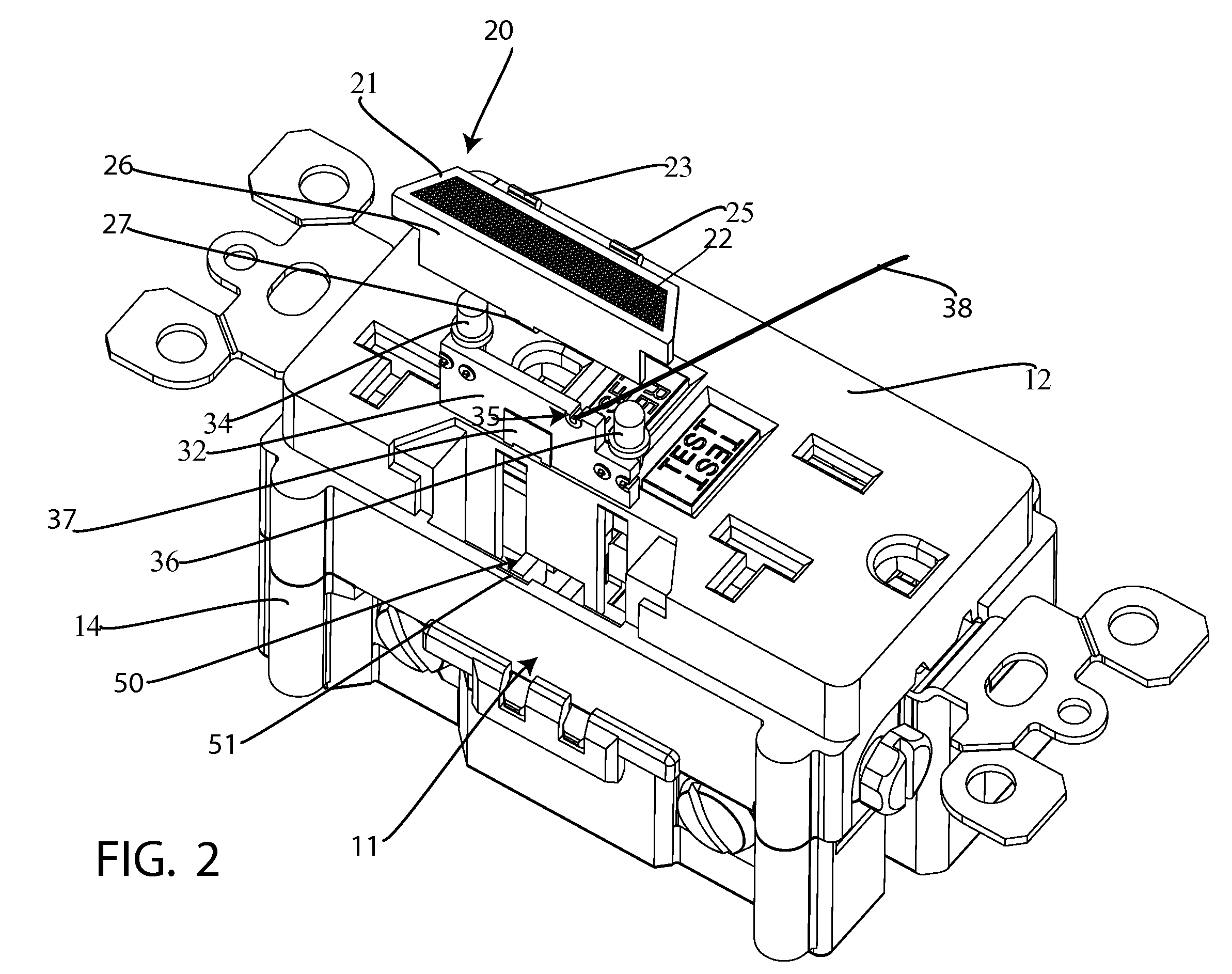 Combination device including a guide light and an electrical component