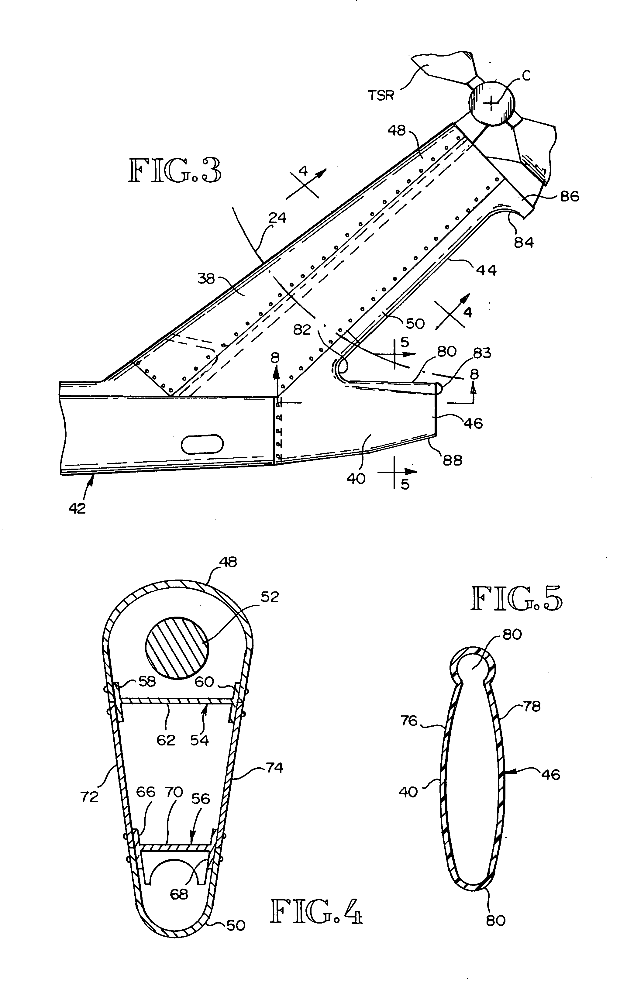 Helicopter tail section and retrofit method