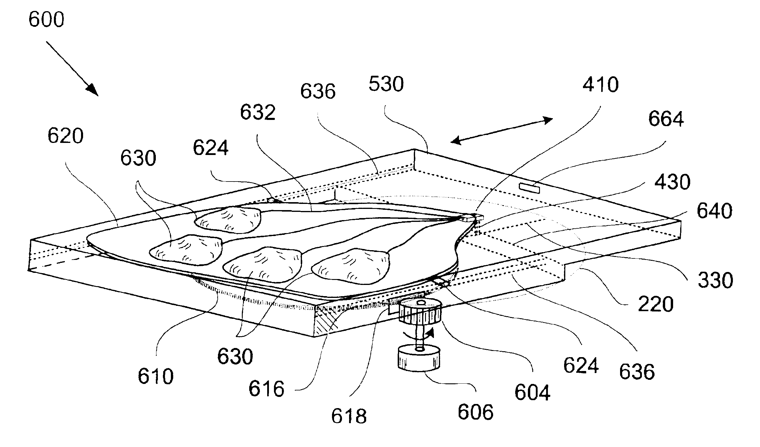 Low-profile ink head cartridge with integrated movement mechanism and service station