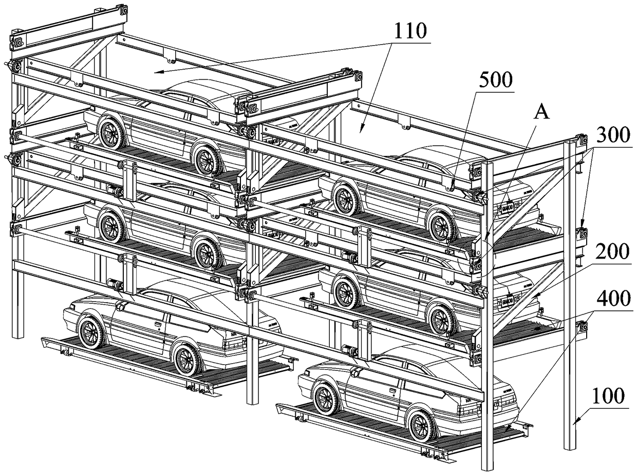 Multi-layer lateral transverse-moving lifting stereo garage