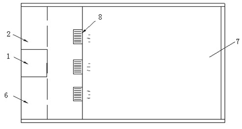 Lateral air supply and return treatment cabinet layout of refrigerator safety performance testing room and method thereof