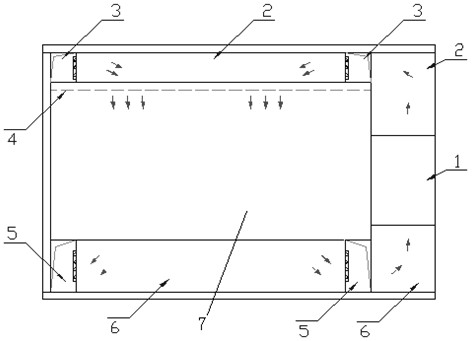 Lateral air supply and return treatment cabinet layout of refrigerator safety performance testing room and method thereof