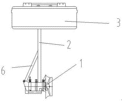 Pontoon type diving stirring machine