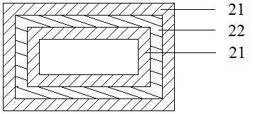 Light-weight wave-absorbing material adopting interlayer structure and preparation method of wave-absorbing material