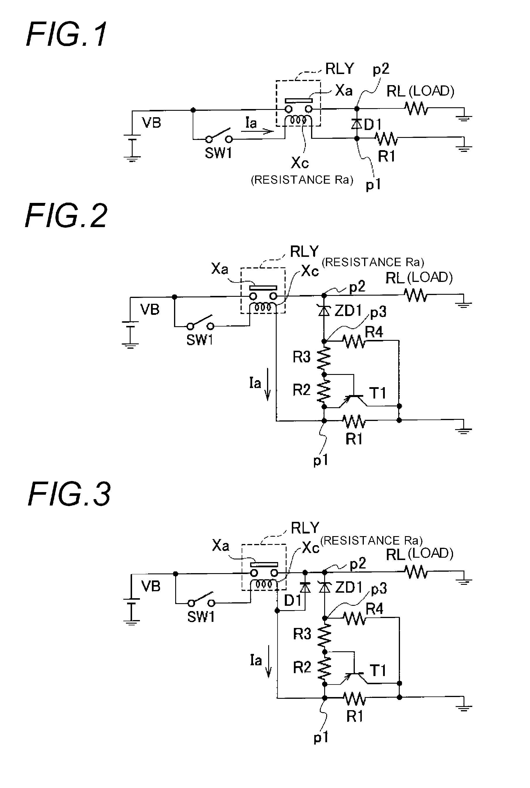 Heat generation inhibiting circuit for exciting coil in relay