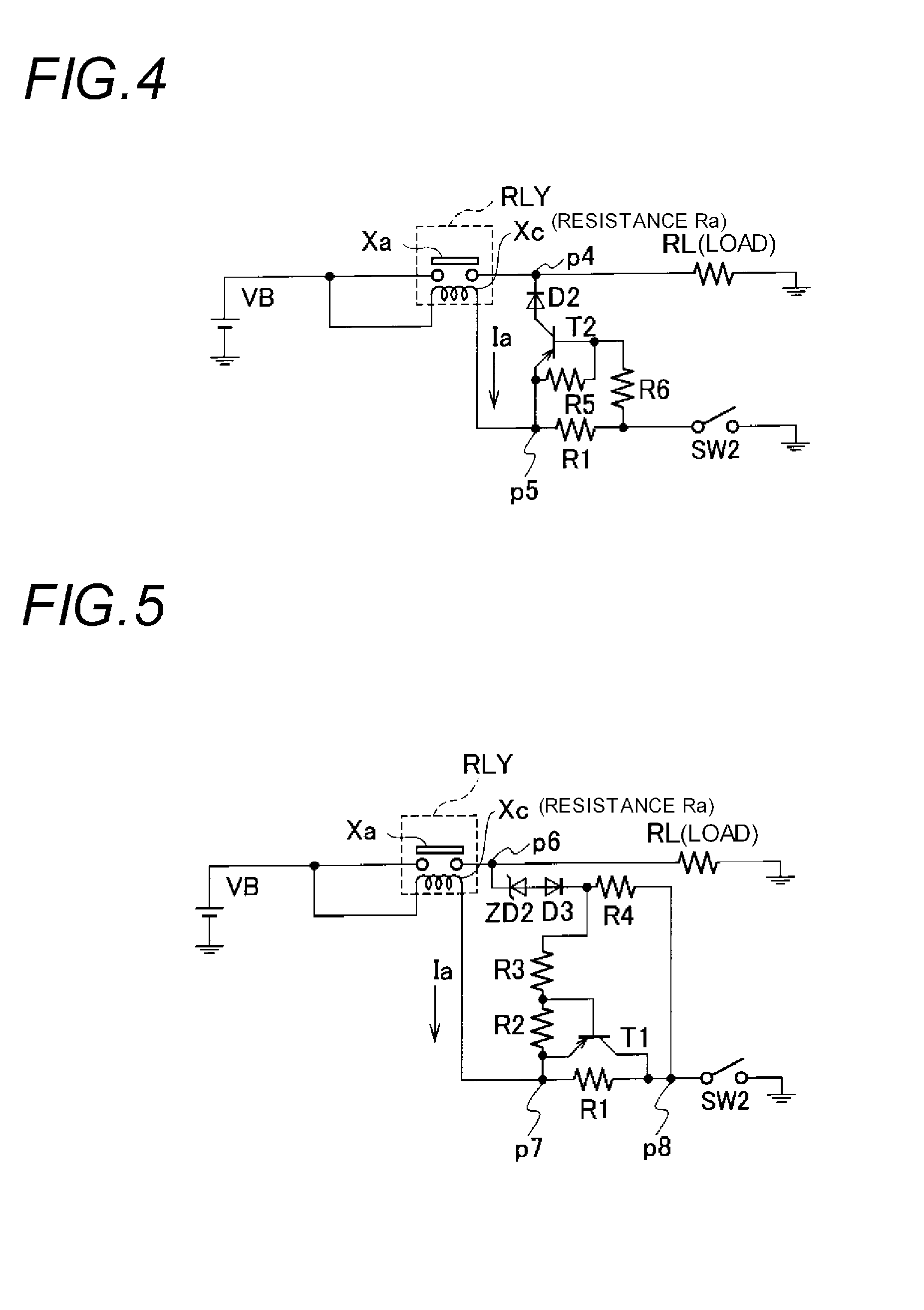 Heat generation inhibiting circuit for exciting coil in relay