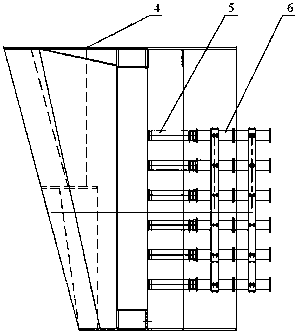 Horseshoe pen type shield body structure and shield body structure construction technology thereof