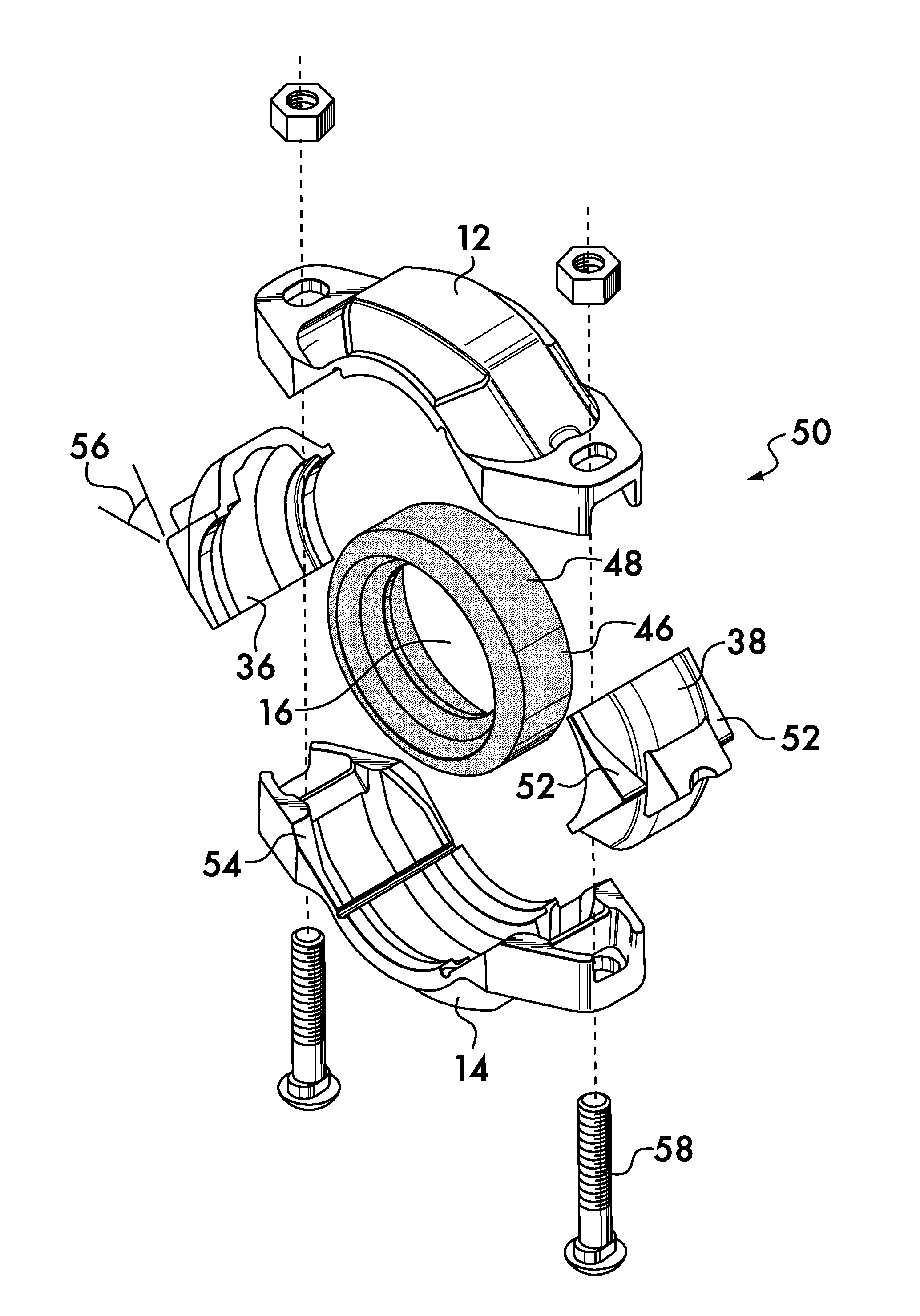 Pipe coupling having movable gripping bodies