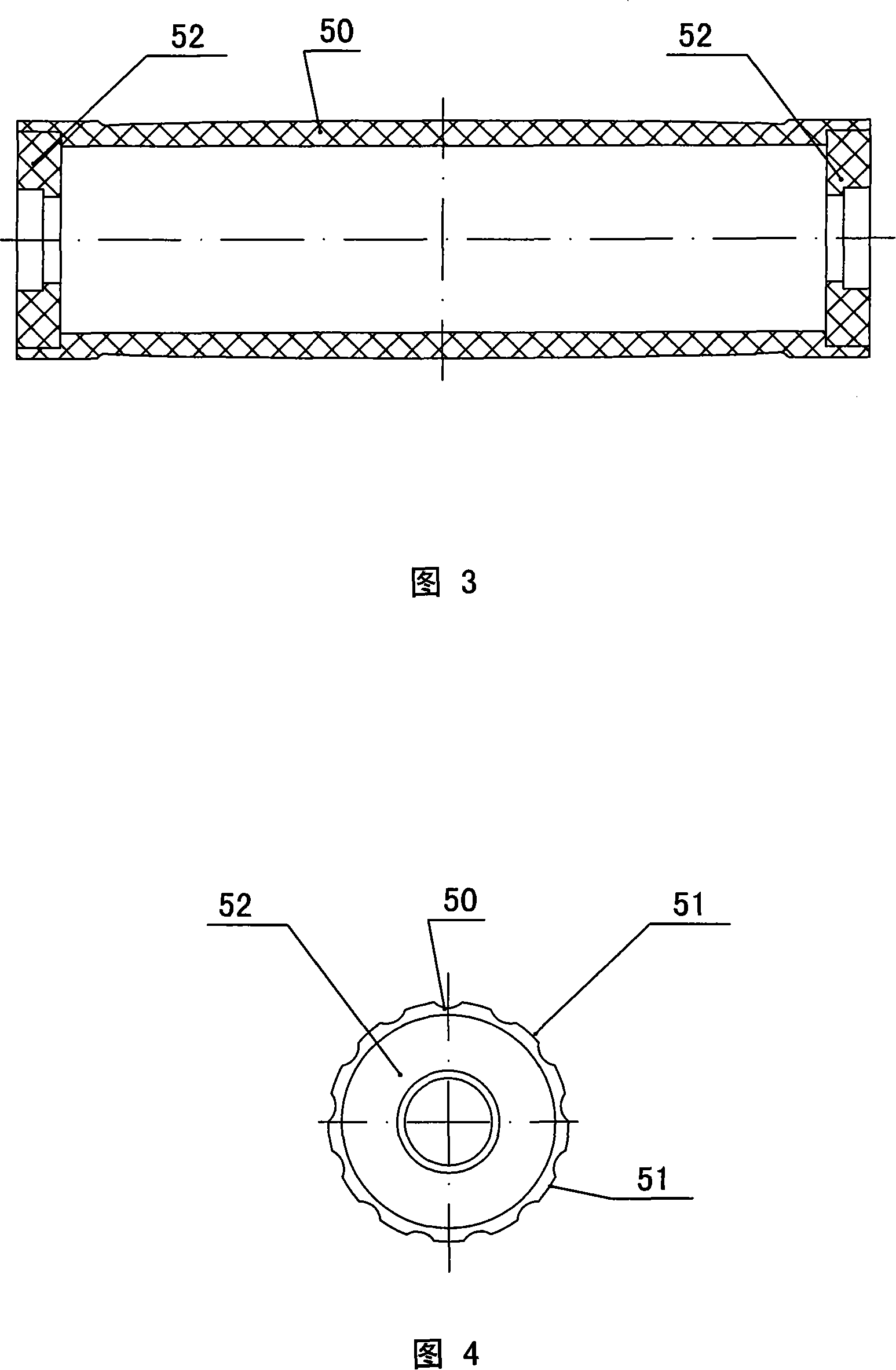 Production technology of FRP roller, the production equipment and FRP roller thereof