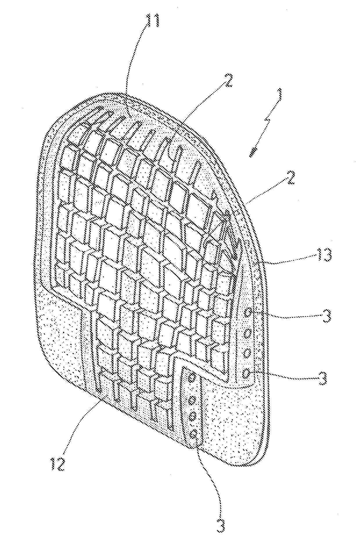 Three-dimensional ventilating pad for backpack