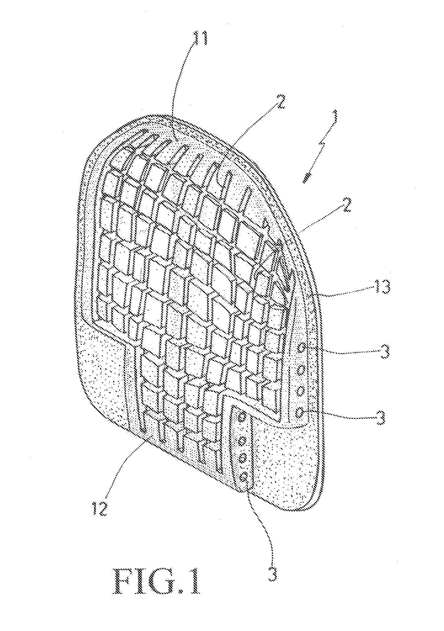 Three-dimensional ventilating pad for backpack