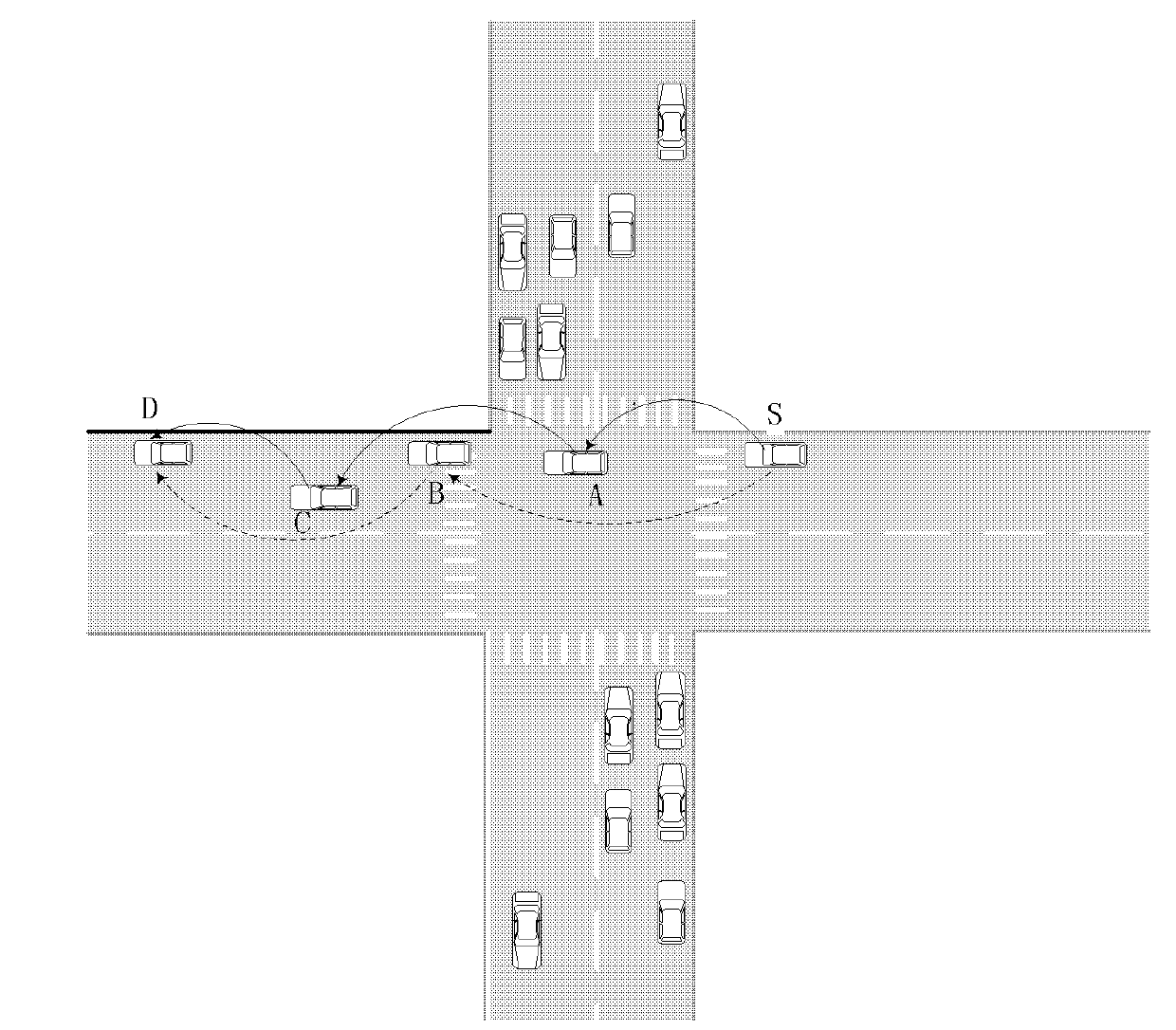 Prediction-based routing method at intersection in vehicle self-organizing network