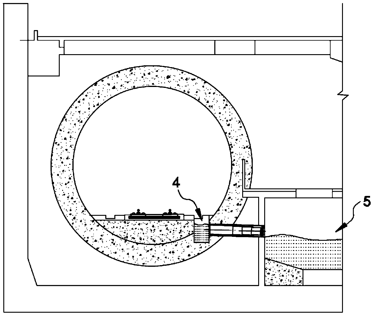 Embedded drainage pipe structure capable of being rapidly replaced