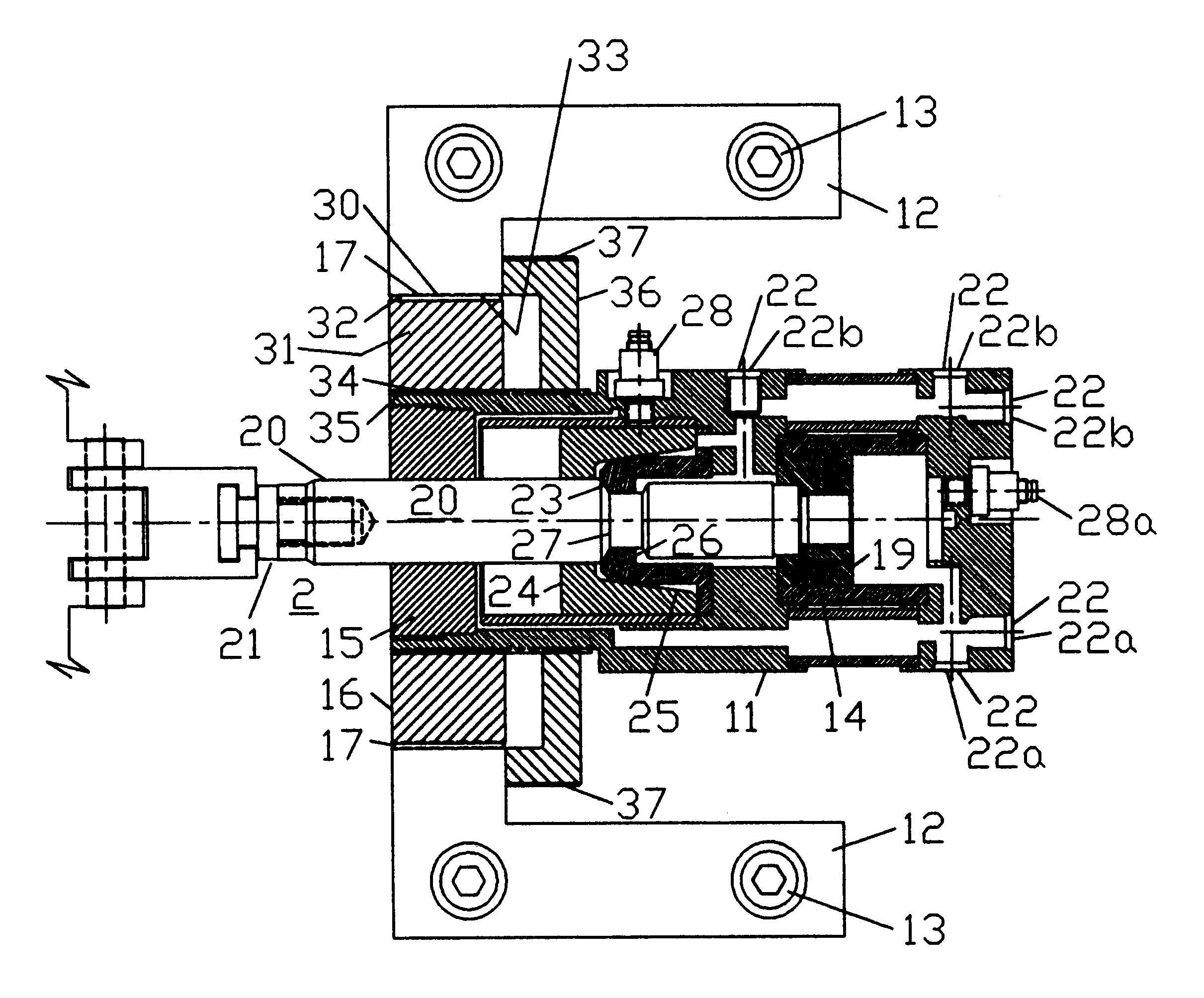 Threaded actuator for positioning structure subjected to intense loads