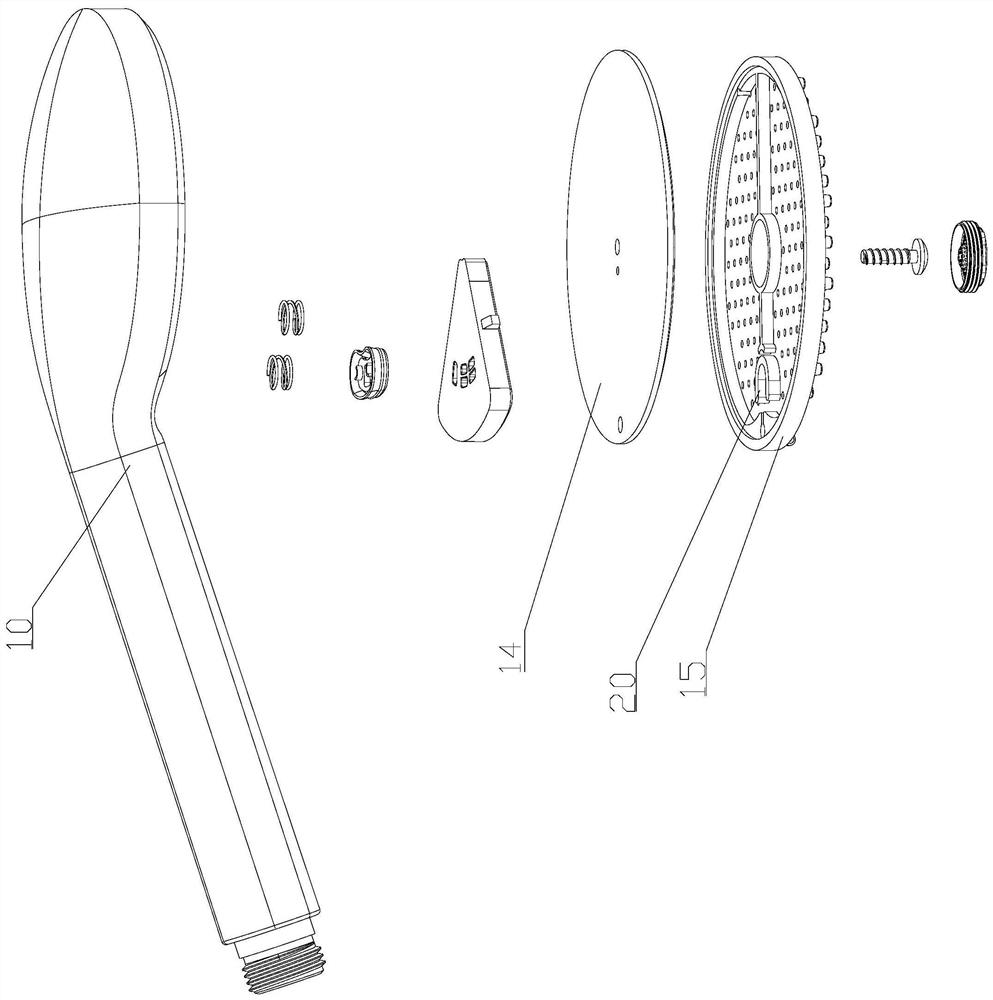 Pressurizing water outlet piece