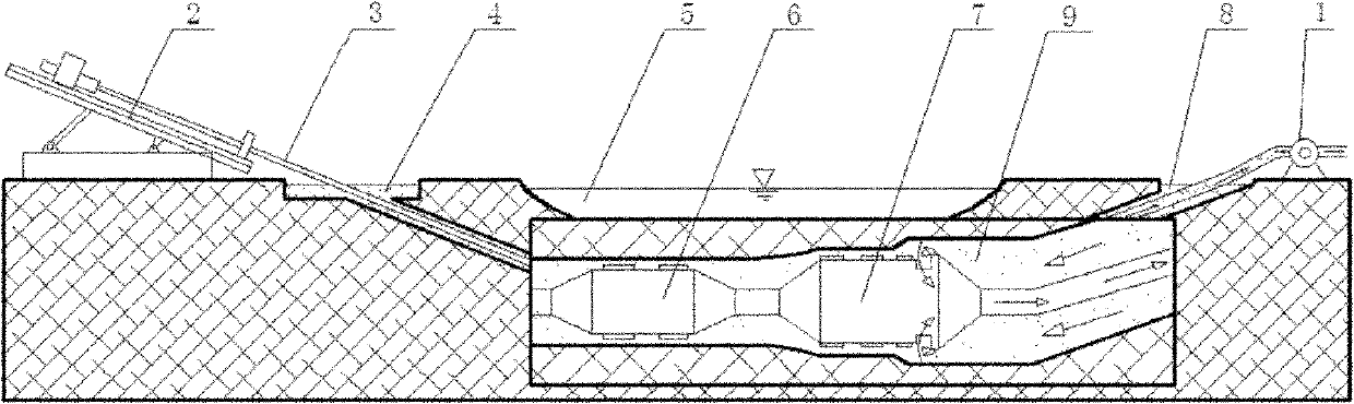 Traversing reverse circulating drilling method of horizontal directional drilling pipeline and special drilling bit