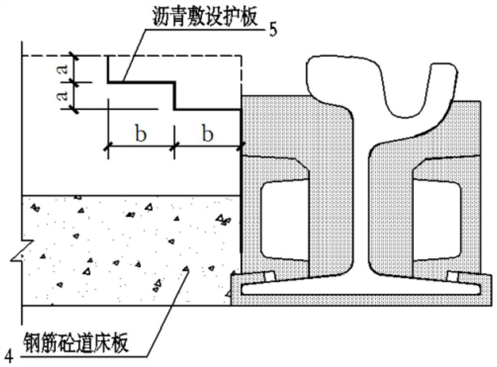 Rail side semi-flexible transition structure of urban tramcar and construction method thereof