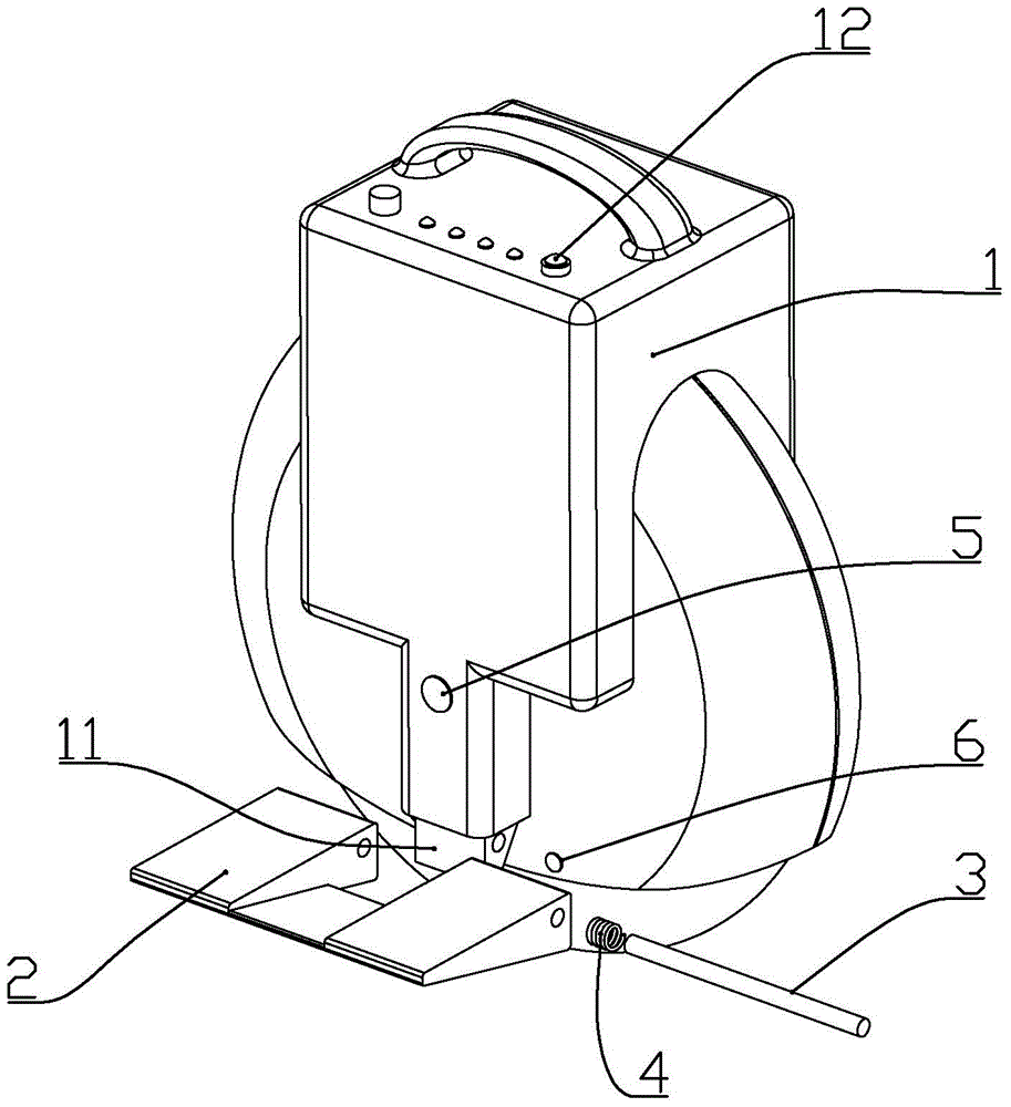 Automatic pedal system of electric unicycle