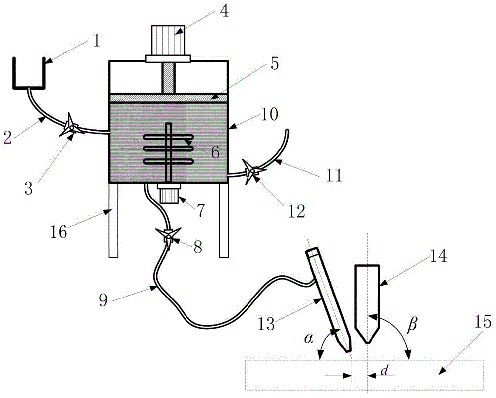 Slurry feeding type metal part material increase manufacturing method and device