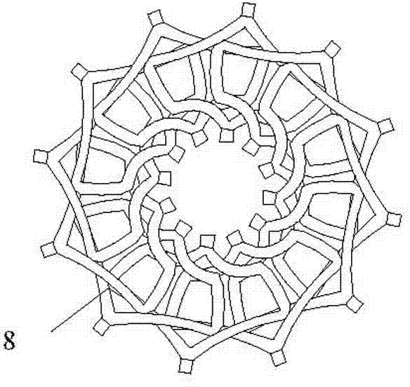 Disc-type overlapping gyromagnetic vacuum arc extinguish chamber